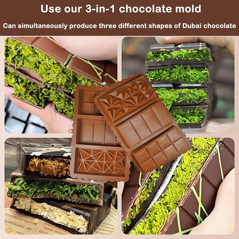 Silicone chocolate bar molds,  - Kitchen Baking Molds avaliação e preço