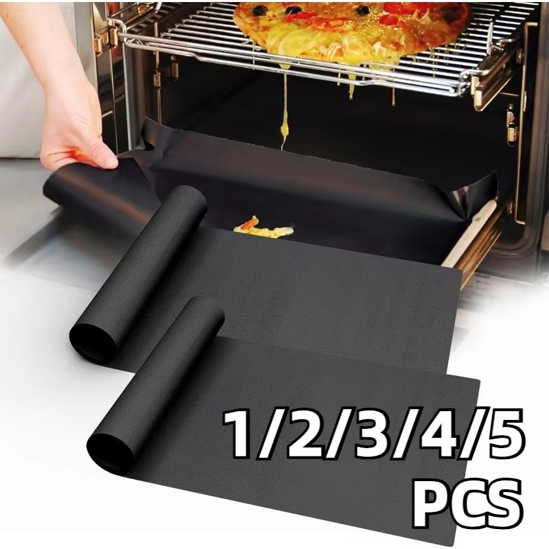 1/2/3/4/5PCS Black BBQ Grill M - Kitchen Baking Mat avaliação e preço