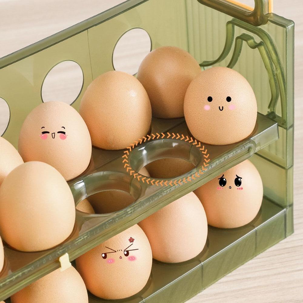Egg Box Storage Box Side Door  - Kitchen Baking Tins avaliação e preço