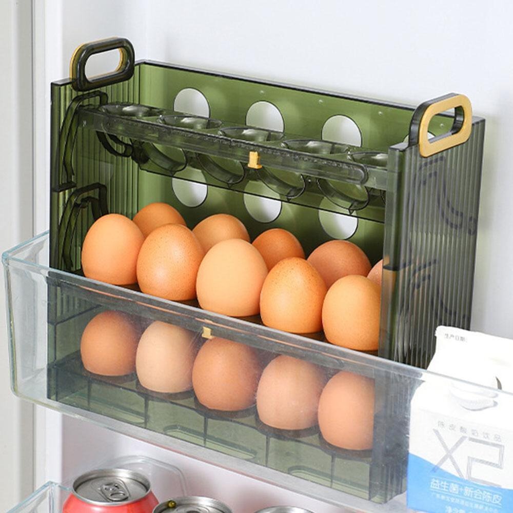 Egg Box Storage Box Side Door  - Kitchen Baking Tins avaliação e preço