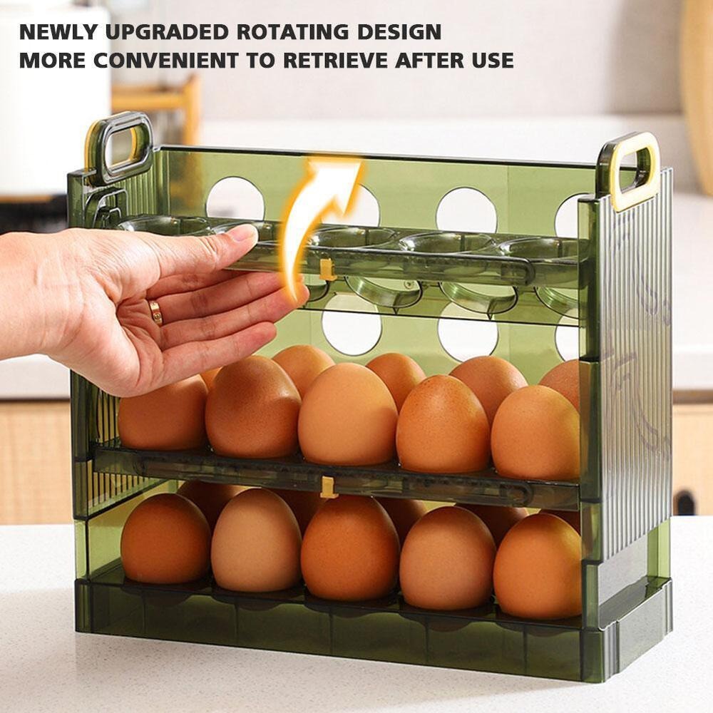 Egg Box Storage Box Side Door  - Kitchen Baking Tins avaliação e preço
