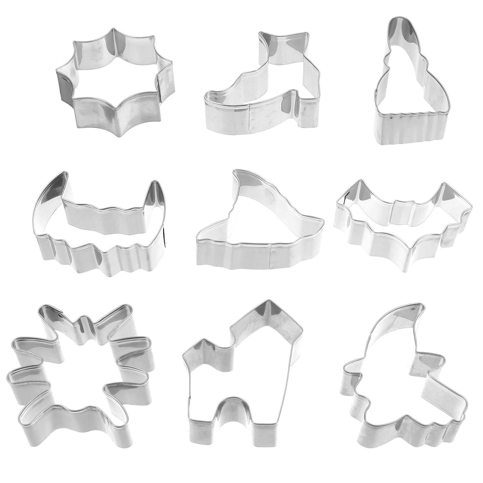 9Pcs Food Grade Stainless Stee - Cookie Cutter Set avaliação e preço