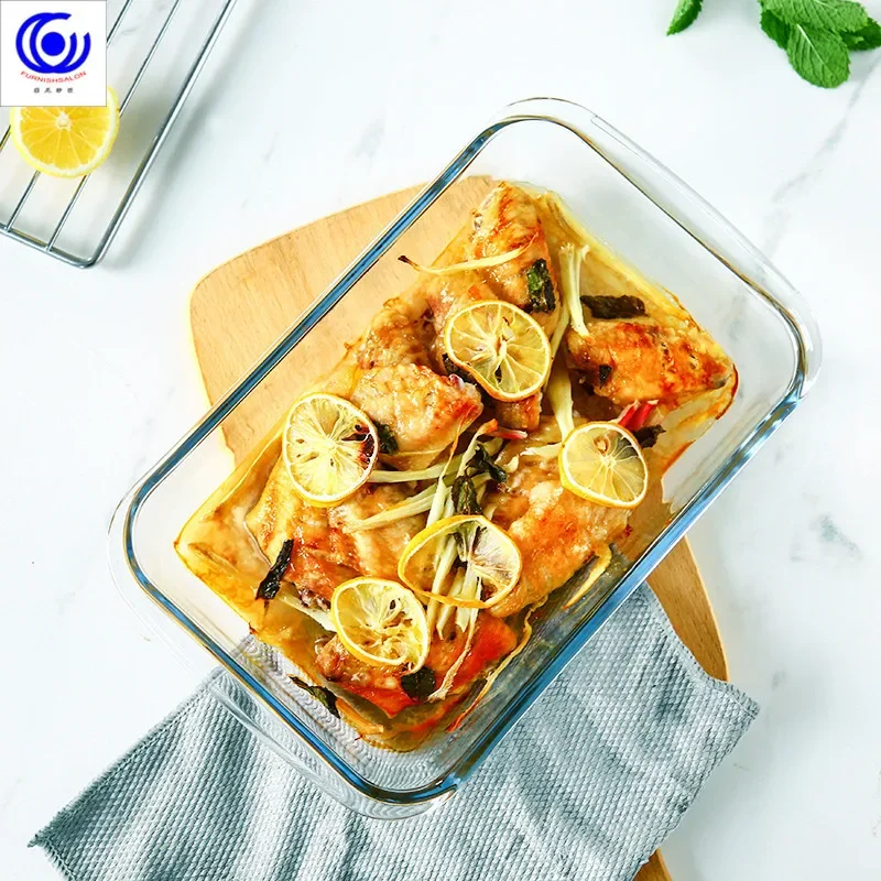 Large Capacity Toughened Glass - Kitchen Baking Pan Storage avaliação e preço