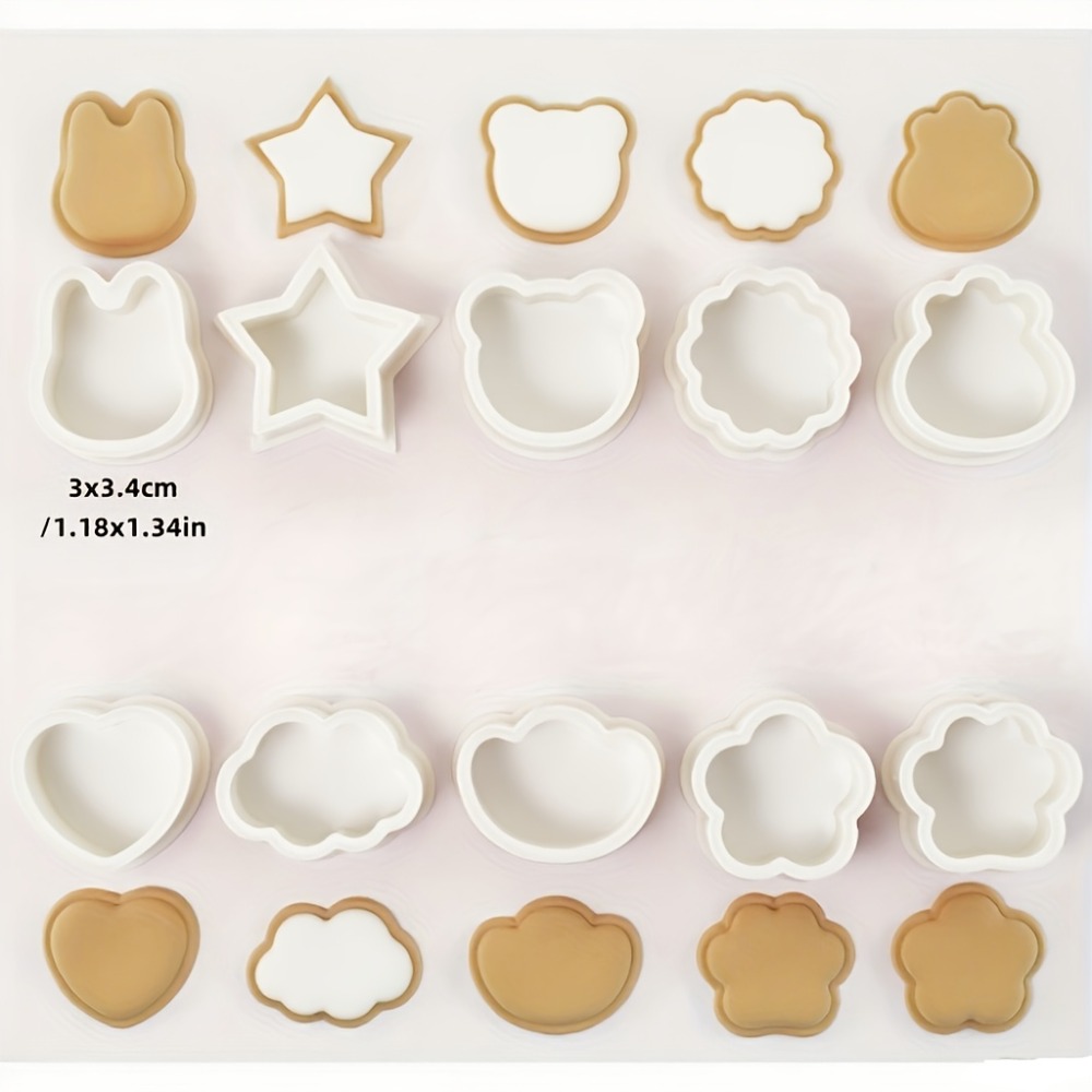 10Pcs Cookie Biscuit  Cutters  - Cookie Cutter Set avaliação e preço
