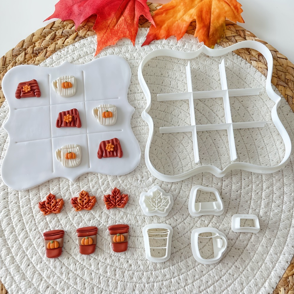 7Pcs Autumn Tic-Tac-Toe Cookie - Cookie Cutter Set avaliação e preço