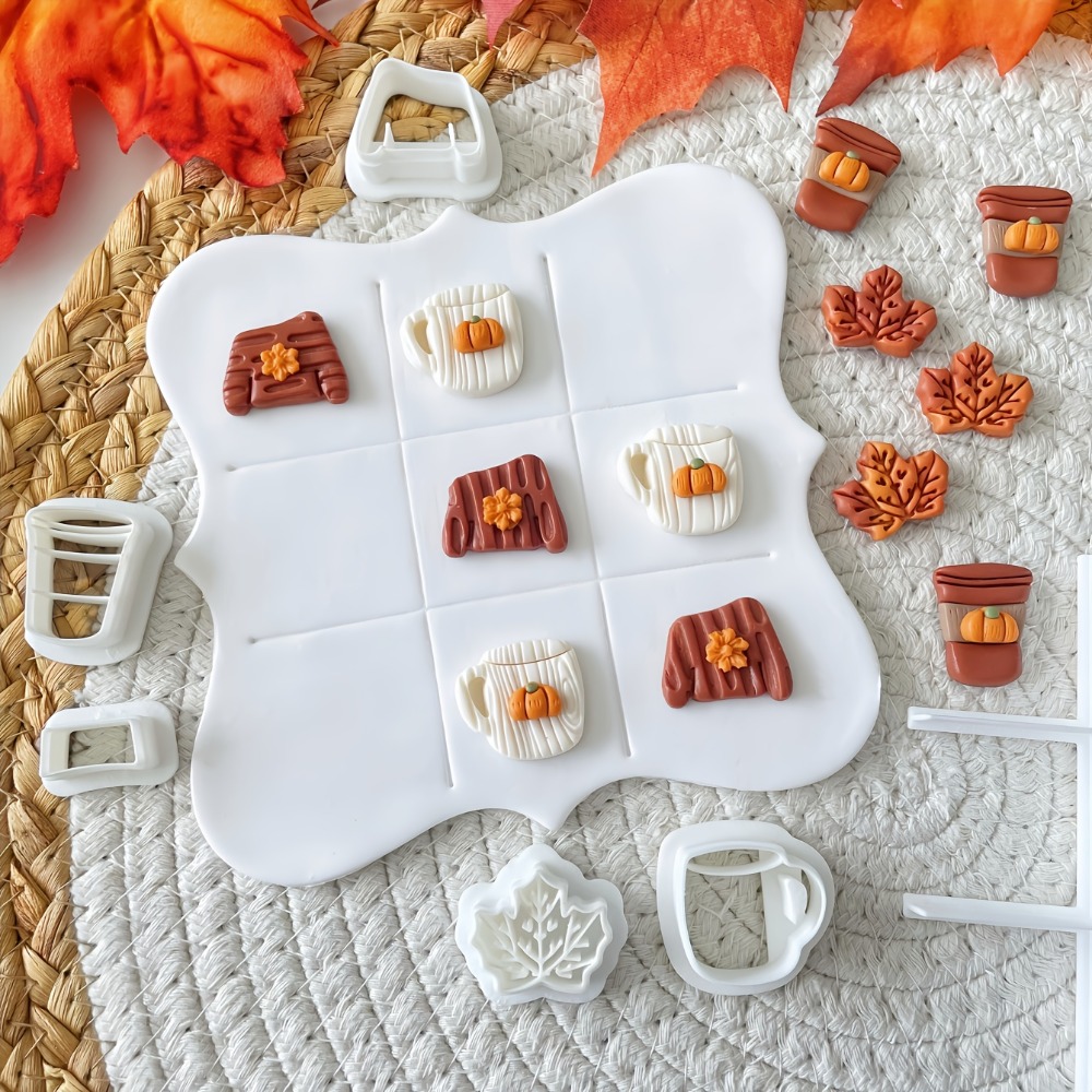7Pcs Autumn Tic-Tac-Toe Cookie - Cookie Cutter Set avaliação e preço