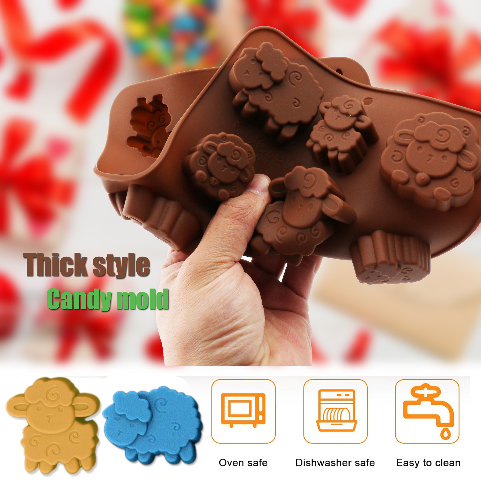 1pack silicone Eid lamb candy  - Kitchen Baking Molds avaliação e preço