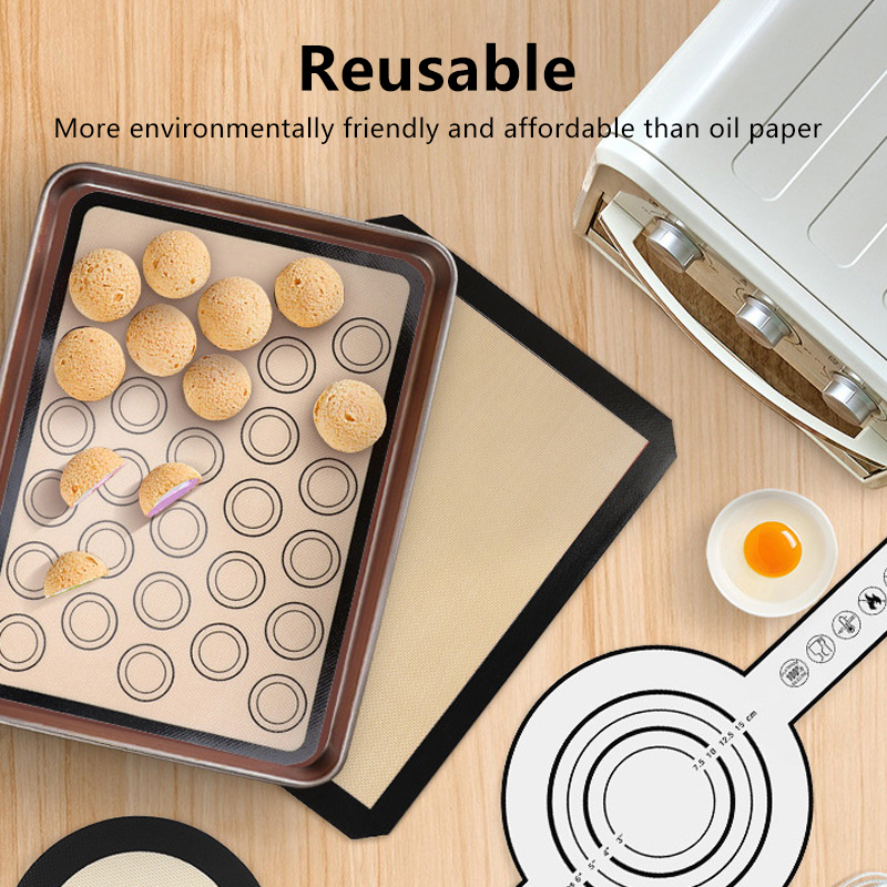 1Pc 42x29.5cm Silicone Baking  - Kitchen Baking Mat avaliação e preço