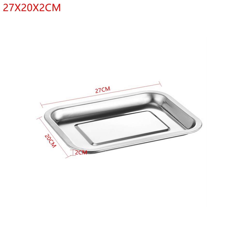 1PCS Stainless Steel Food Tray - Kitchen Baking Pan Storage avaliação e preço