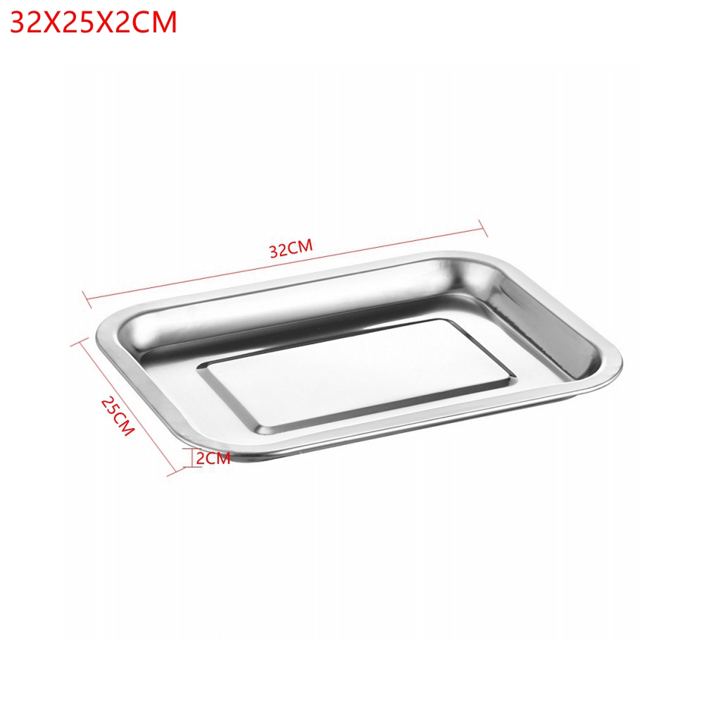 1PCS Stainless Steel Food Tray - Kitchen Baking Pan Storage avaliação e preço