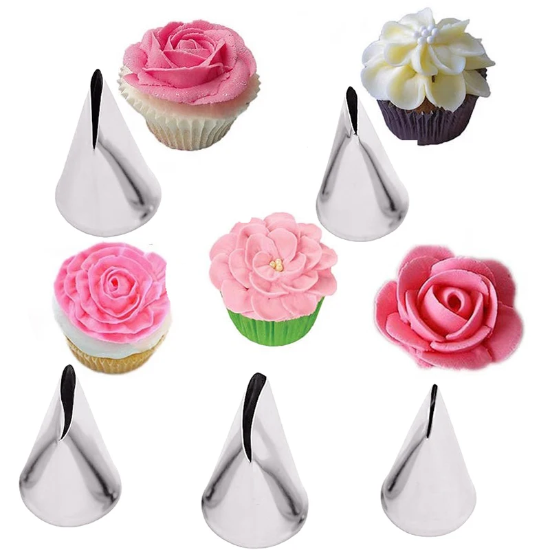 5pcs Flower Tulips Rose Nozzle - Kitchen Baking Products avaliação e preço