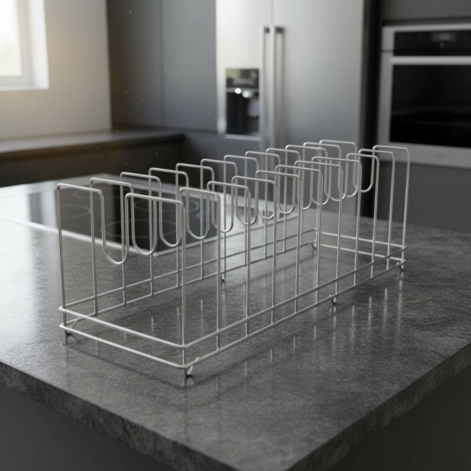 Pizza Pan Rack Space Saving Ba - Kitchen Baking Pan Storage avaliação e preço