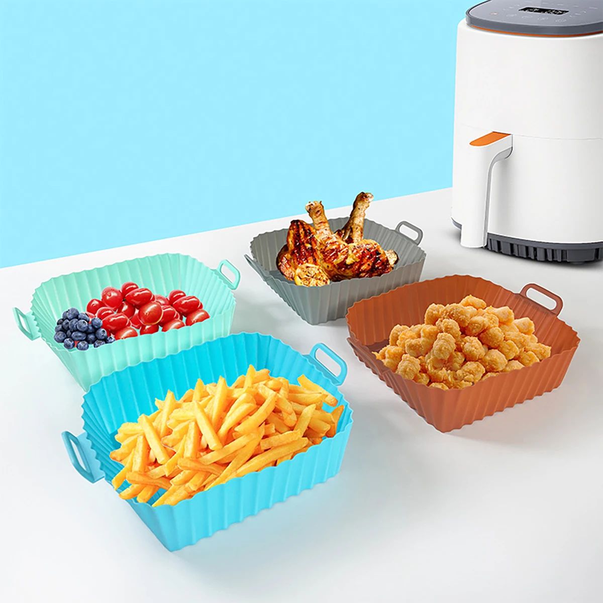Silicone Fryer Mold Air Fryer  - Kitchen Baking Mat avaliação e preço
