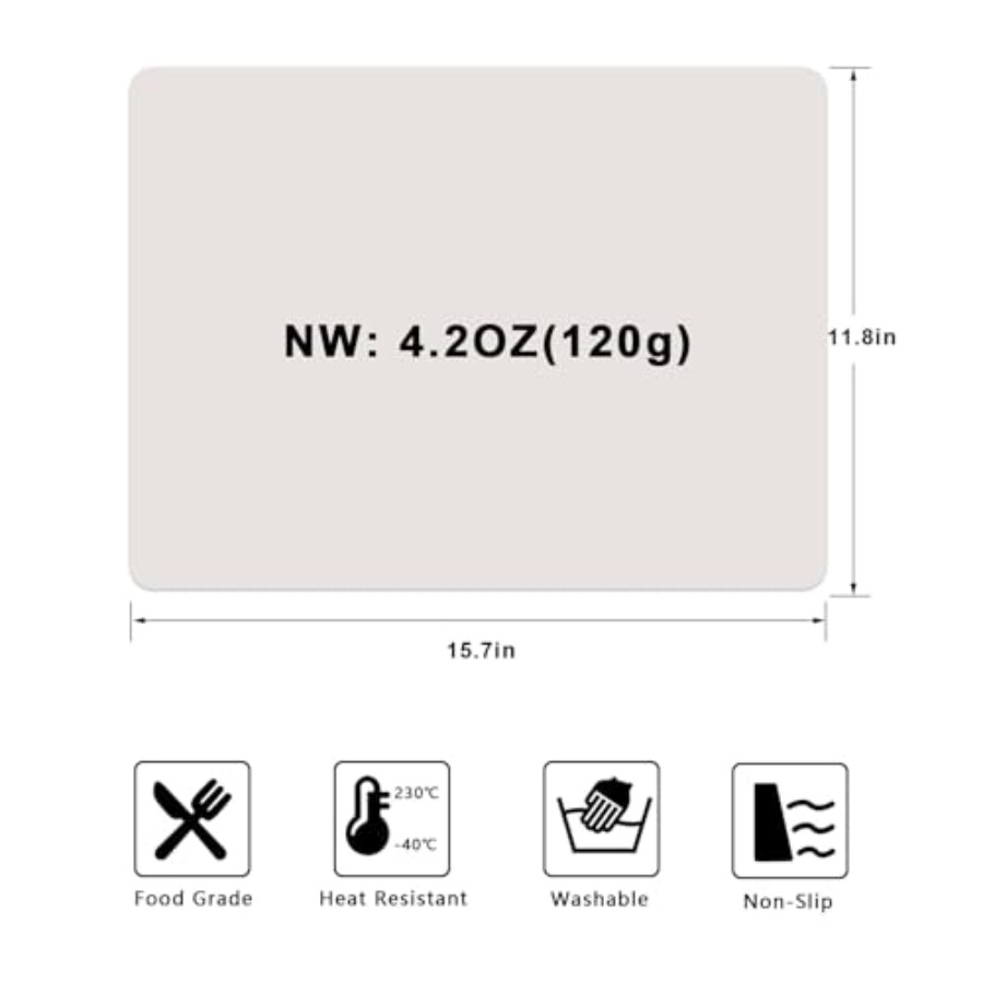 Silicone Placemats, Food-Grade - Kitchen Baking Mat avaliação e preço
